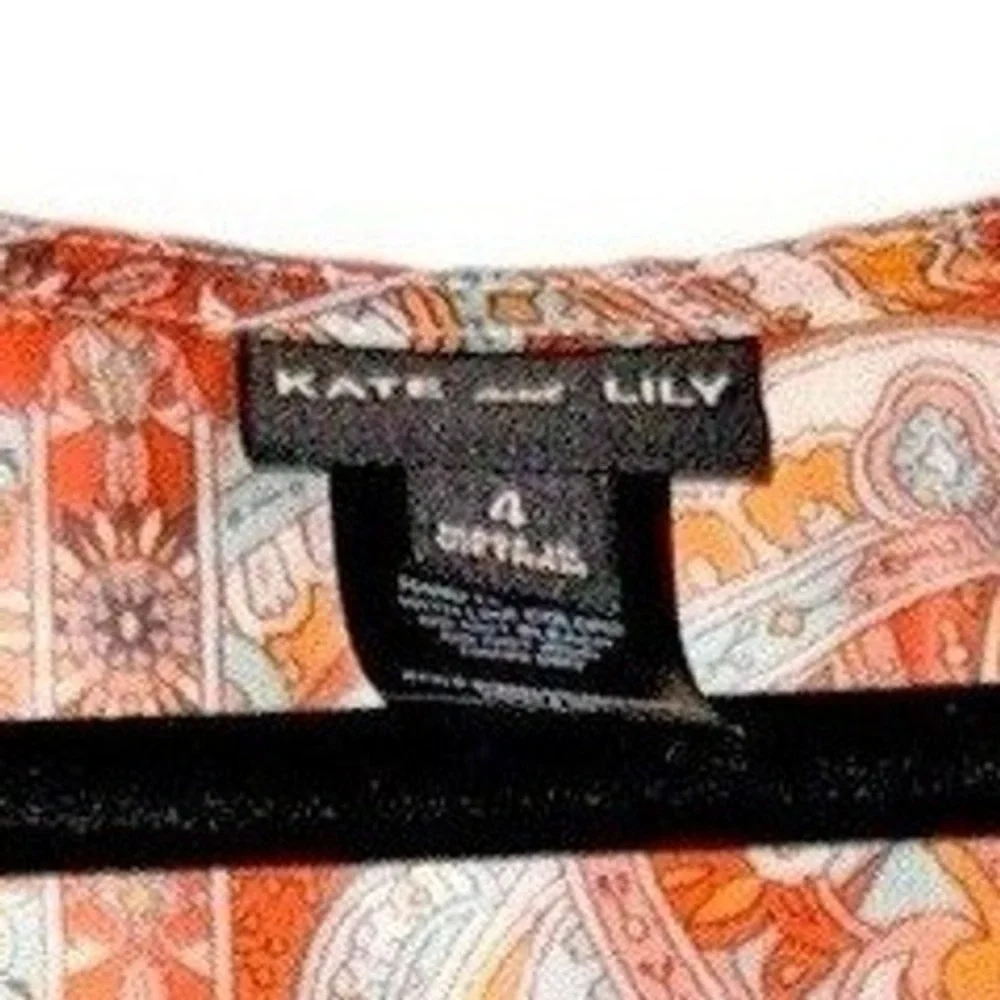 Kate & Lilly Paisley Boho Dress 4 Bell‎ Sleeve Festival Cottagecore Peasant